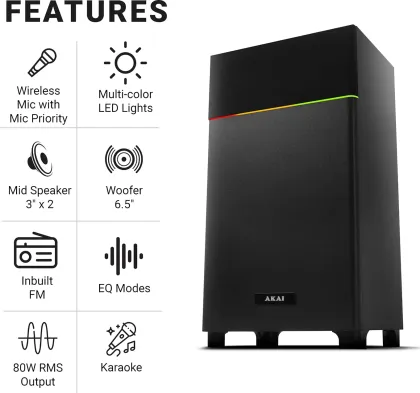 Akai UltraBoom-80 80W Bluetooth Home Theater