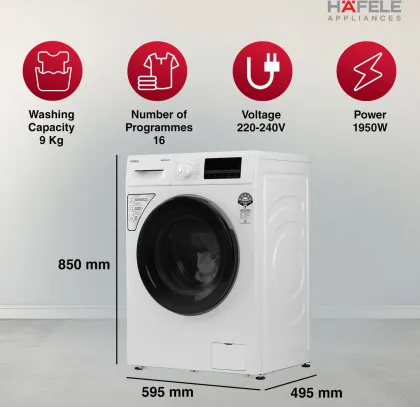 Hafele AMARA 9014W 9 kg Fully Automatic Front Load Washing Machine
