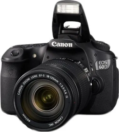 Canon EOS 60D 18MP Digital SLR Camera (Black) with EF-S 18-135 IS Lens, 8GB Card