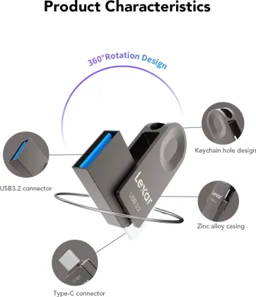 Lexar Jump Drive E32c 64 GB USB 3.2 Gen 1 Flash Drive - image 3