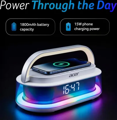 Acer GlowTime Alarm Clock 15W Bluetooth Speaker