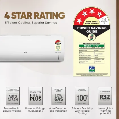 LG US-Q13JNYE 1 Ton 4 Star 2025 Inverter Split AC