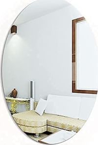 Oval Shape Adhesive Mirror Sticker for Wall on Tiles Bathroom Bedroom Living Room