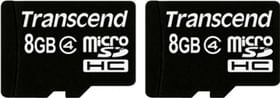 Transcend Pack Of 2 - Transcend 8 Gb Micro Sdhc Memory Card Class 4