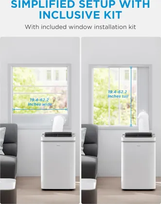 Midea MAP10S1XWT-A 14000 BTU 115V Portable AC