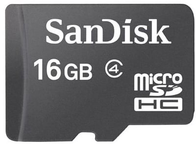 SanDisk Memory Card MicroSDHC 16GB Class 4