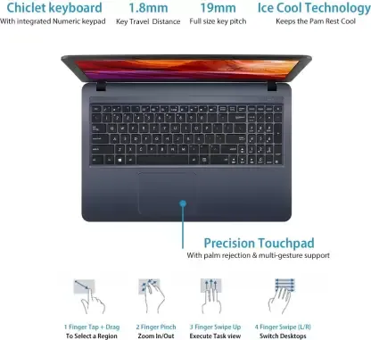 Asus VivoBook X543UA-DM362T Laptop (8th Gen Core i3/ 4GB/ 256GB SSD/ Win10 Home)