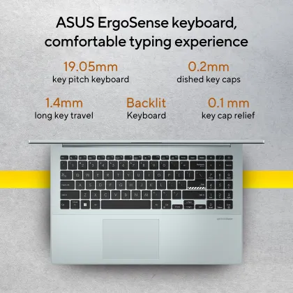 Asus Vivobook Go 15 E1504FA-BQ2523WS Laptop (AMD Ryzen 5 7520U / 8GB/ 512GB SSD/ Win11 Home)