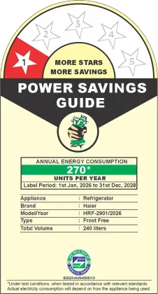 Haier HRF-2901EBSA-P 240 L 1 Star Double Door Refrigerator