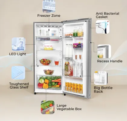 Haier HED-204TDSA-N 190 L 4 Star Single Door Refrigerator