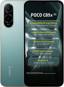 Poco C85x 5G (4GB RAM + 128GB) vs Realme P3 Lite 5G