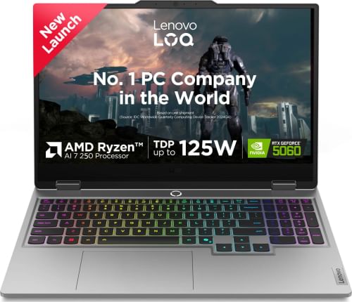 Lenovo LOQ 2025 83JG008MIN Gaming Laptop (AMD Ryzen 7 250/ 24GB/ 1TB/ Win11/ 8GB RTX 5060)