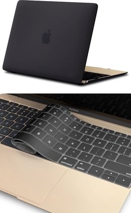 Pindia Black Matte Finish New Apple Macbook Retina 12