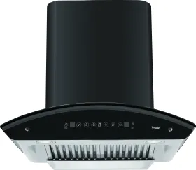 Prestige Oscar 600 Contemporary Black Auto Clean Wall Mounted Chimney