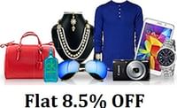 Get Flat 8.5% OFF on Complete Site | Max. Discount is Rs. 3000