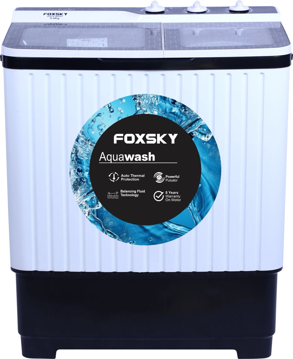 Foxsky FS-SATL80WM 8 Kg Semi Automatic Top Load Washing Machine Price ...