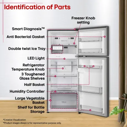 LG GL-I292RPZX 242 L 2 Star Double Door Refrigerator