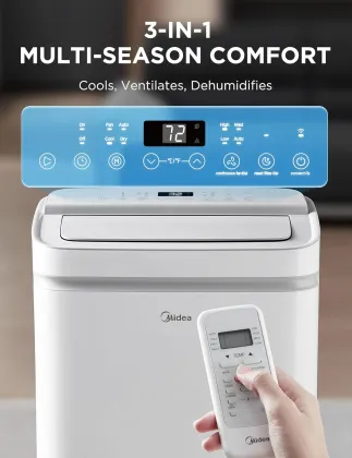 Midea ‎MAP10S1XWT-A 14000 BTU 115V Portable AC