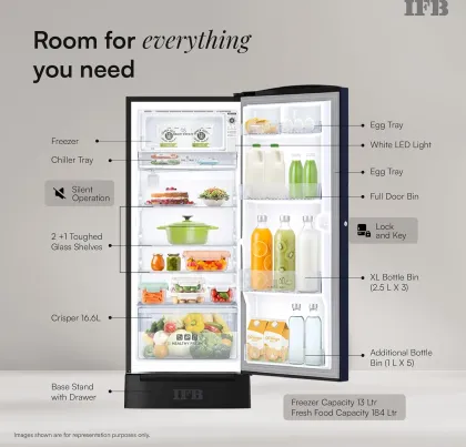 IFB IFBDC-223EYBNED 197 L 5 Star Single Door Refrigerator