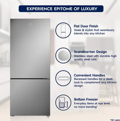 Electrolux UltimateTaste 700 EBE4302C-S 425 L 1 Star Double Door Refrigerator