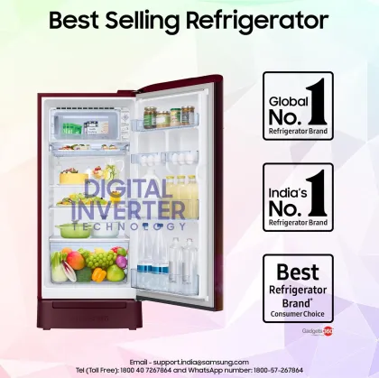 Samsung RR23H2H35HT 215 L 5 Star Single Door Refrigerator