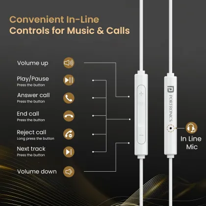 Portronics Conch Theta A Wired Earphones