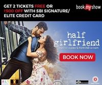Get 2 FREE Tickets Or Rs. 500 OFF with SBI Credit Card