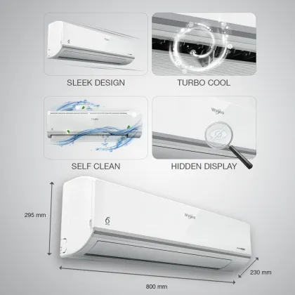 Whirlpool SAl10B33MCJ0 0.8 Ton 3 Star 2023 Inverter Split AC