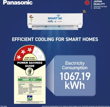 Panasonic CS/CU-EZ24CKYFM 2 Ton 3 Star 2026 Inverter Split AC