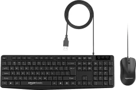 AmazonBasics AB22A045001 Wired Optical Mouse & Keyboard Combo