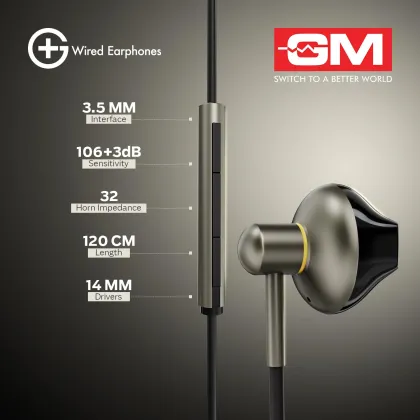 GM G Plus Wired Earphones