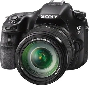 Sony Alpha SLT-A58M DSLR Camera (Body with 18 - 135 mm Lens)