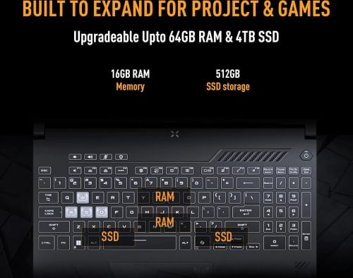 Asus TUF Gaming F16 FX607VJR-TU326WS Laptop (Intel Core 7 230H/ 16GB/ 512GB SSD/ Win11/ 6GB Graph)