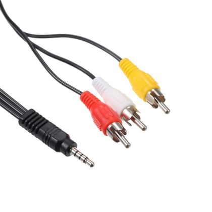 Docooler 3.5mm RCA Audio Video Cable 3.5mm Jack to 3 RCA Male AV Wire Cord