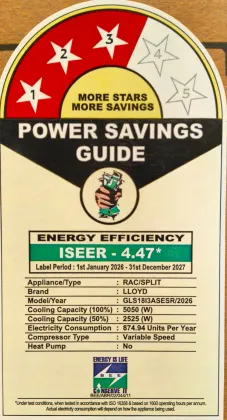 Lloyd GLS18I3ASESR 1.5 Ton 3 Star 2026 Inverter Split AC