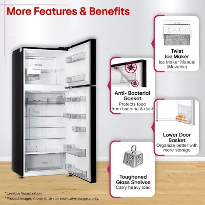 LG GLT4416CCES 446 L 1 Star Double Door Refrigerator