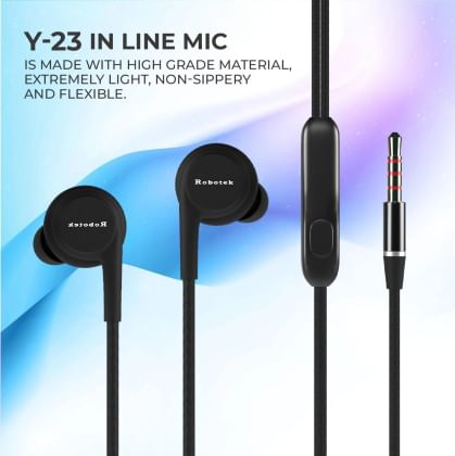 Robotek Y23 Wired Earphones Price in India 2024 Full Specs