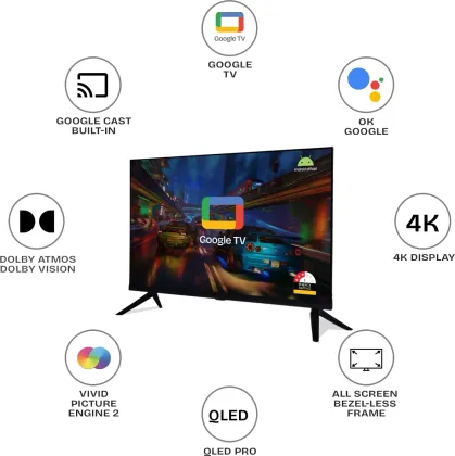 Earthonic E65UHD4KQ11GS24 65 inch Ultra HD 4K Smart QLED TV