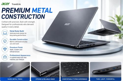 Acer Travel Lite 15 TL05-41M Laptop (AMD Ryzen 5 7430U/ 8GB/ 512GB SSD/ Win11)