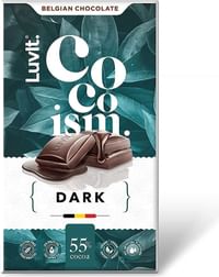 LuvIt Cocoism Belgian Chocolates | 55% Dark Cocoa | Decadent, Intense, Rich | Vegan | Gluten Free | Pack of 1 - 90 gm