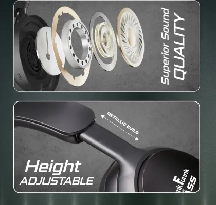 PunnkFunnk Super Bass Wireless Headphones