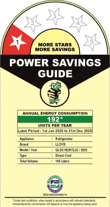 Lloyd GLDC182RRRT2JC 165 L 1 Star Single Door Refrigerator