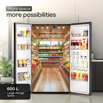 Godrej RS EONVELVET 646C RIT OP BK 600 L Side by Side Door Refrigerator