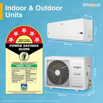 Whirlpool SAI17P56DET0 1.5 Ton 5 Star 2026 Inverter Split AC