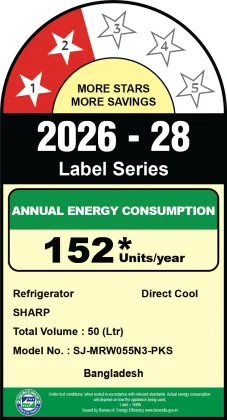 Sharp SJ-MRW055N3-PKS 50 L 2 Star Single Door Mini Refrigerator