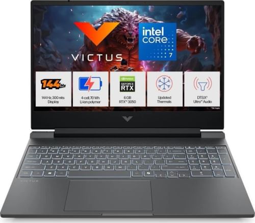 HP Victus 15-fa3006TX Gaming Laptop (Intel Core 7 230H/ 16GB/ 512GB SSD/ Win11 Home/ 6GB RTX3050 Graph)