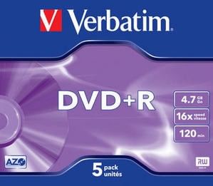 Verbatim DVD Rewritable Jewel Case 4.7GB (Pack of 5)