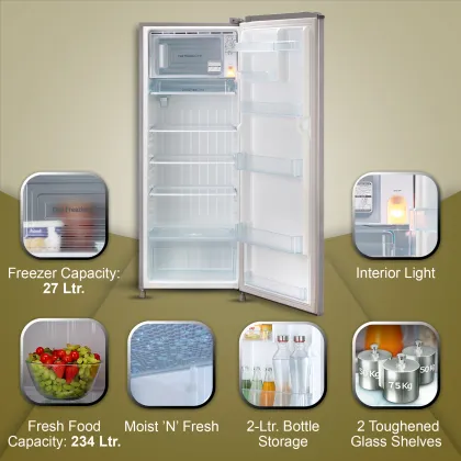 LG GL-B281BPZU 261 L 5 Star Single Door Refrigerator
