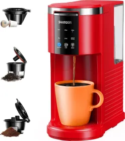 Shardor 3 in 1 Single Serve UL-CM9429D-UL-RD-KDHK2512US Coffee Maker
