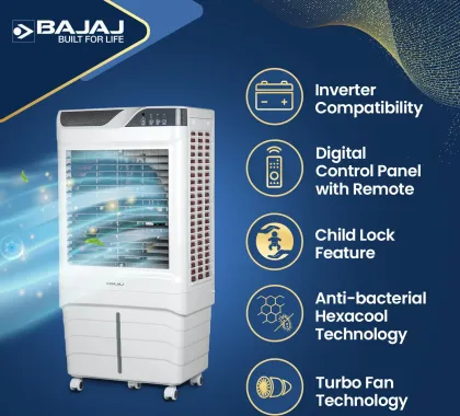 Bajaj Shield Series Elevate Digi 90 L Dessert Air Cooler
